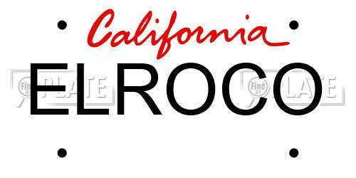 ELROCO California License Plate