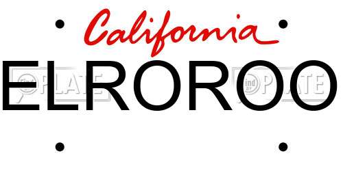 ELROROO California License Plate