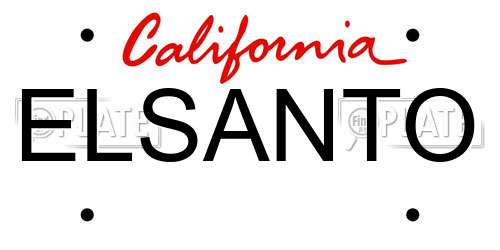 ELSANTO California License Plate