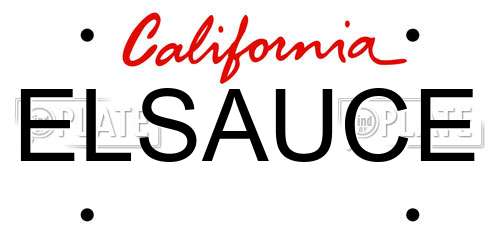 ELSAUCE California License Plate