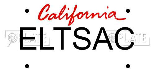 ELTSAC California License Plate