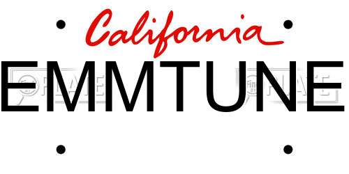 EMMTUNE California License Plate