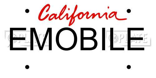EMOBILE California License Plate