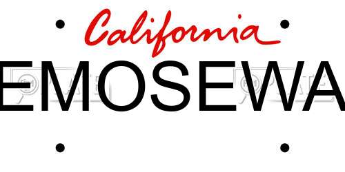 EMOSEWA California License Plate
