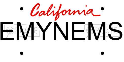EMYNEMS California License Plate