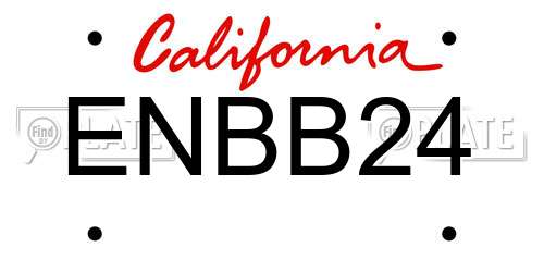 ENBB24 California License Plate