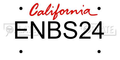 ENBS24 California License Plate