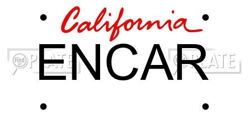 ENCAR California License Plate