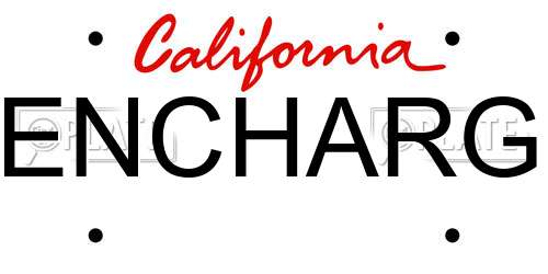 ENCHARG California License Plate