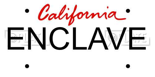 ENCLAVE California License Plate