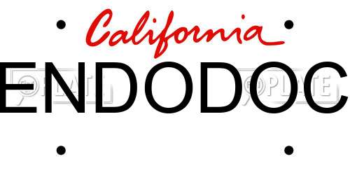 ENDODOC California License Plate