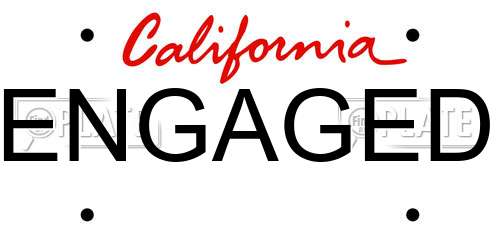 ENGAGED California License Plate
