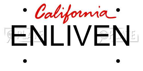 ENLIVEN California License Plate