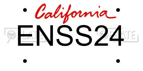 ENSS24 California License Plate