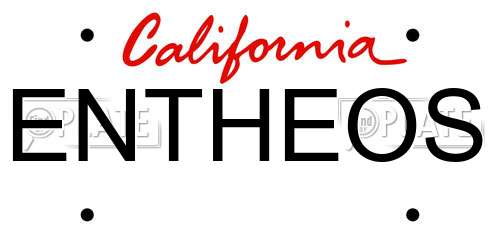 ENTHEOS California License Plate