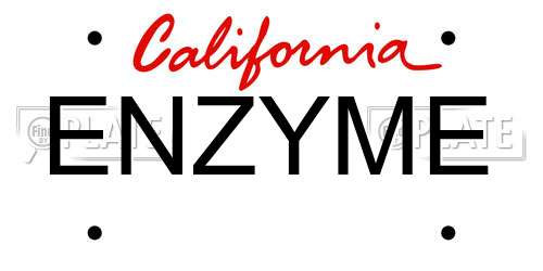 ENZYME California License Plate