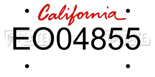 EO04855 California License Plate