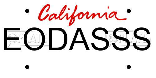 EODASSS California License Plate