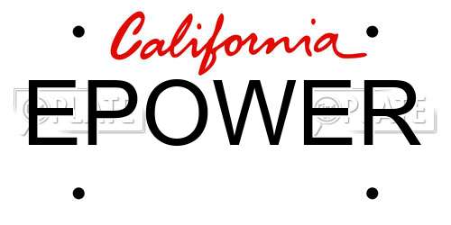 EPOWER California License Plate