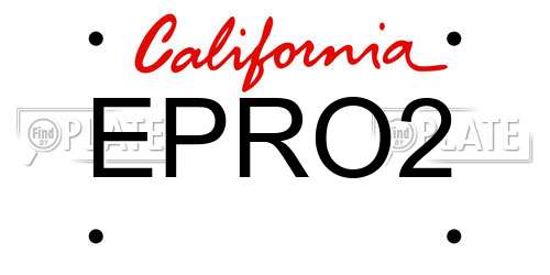 EPRO2 California License Plate