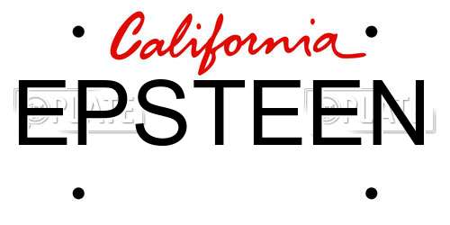 EPSTEEN California License Plate