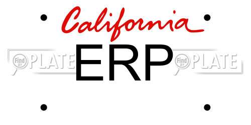 ERP California License Plate