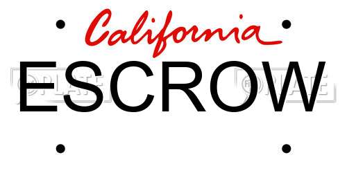 ESCROW California License Plate