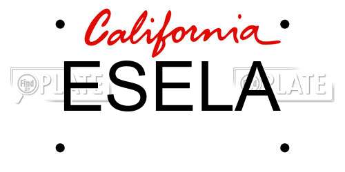 ESELA California License Plate