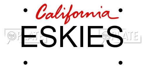 ESKIES California License Plate