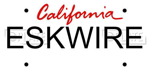 ESKWIRE California License Plate