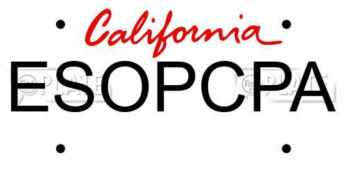 ESOPCPA California License Plate
