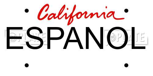 ESPANOL California License Plate