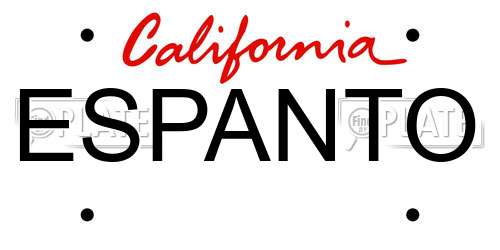 ESPANTO California License Plate