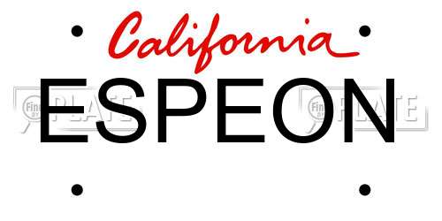 ESPEON California License Plate