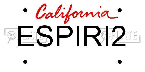 ESPIRI2 California License Plate