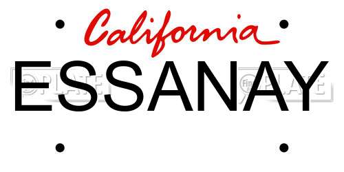 ESSANAY California License Plate