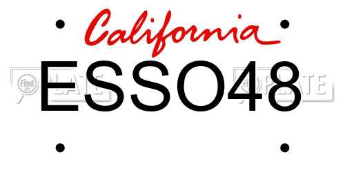 ESSO48 California License Plate