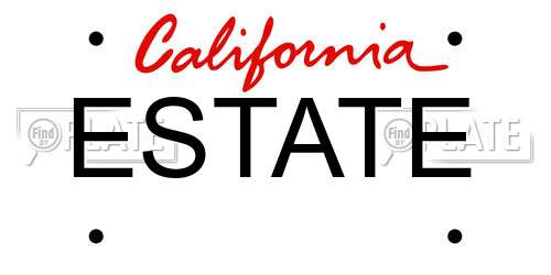 ESTATE California License Plate