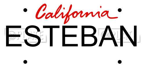 ESTEBAN California License Plate