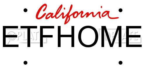 ETFHOME California License Plate