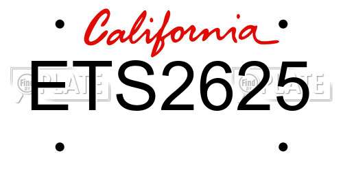 ETS2625 California License Plate