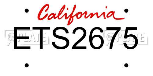 ETS2675 California License Plate