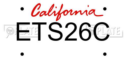 ETS26C California License Plate