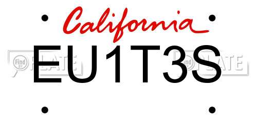 EU1T3S California License Plate