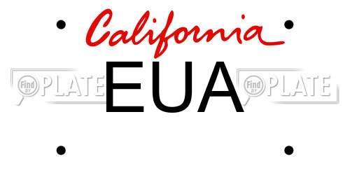 EUA California License Plate
