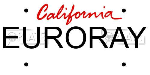 EURORAY California License Plate
