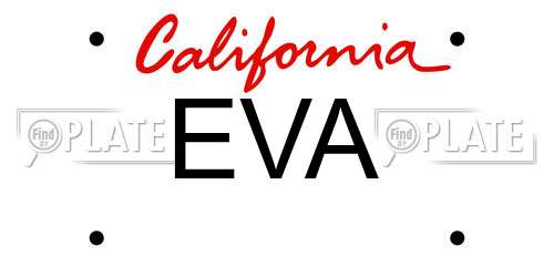 EVA California License Plate