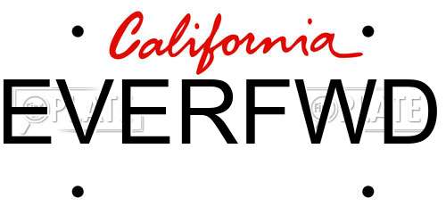 EVERFWD California License Plate
