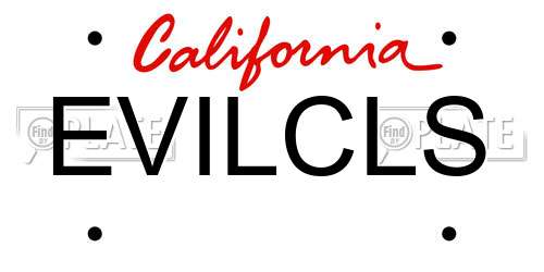 EVILCLS California License Plate