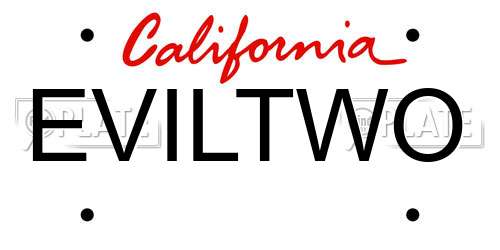 EVILTWO California License Plate